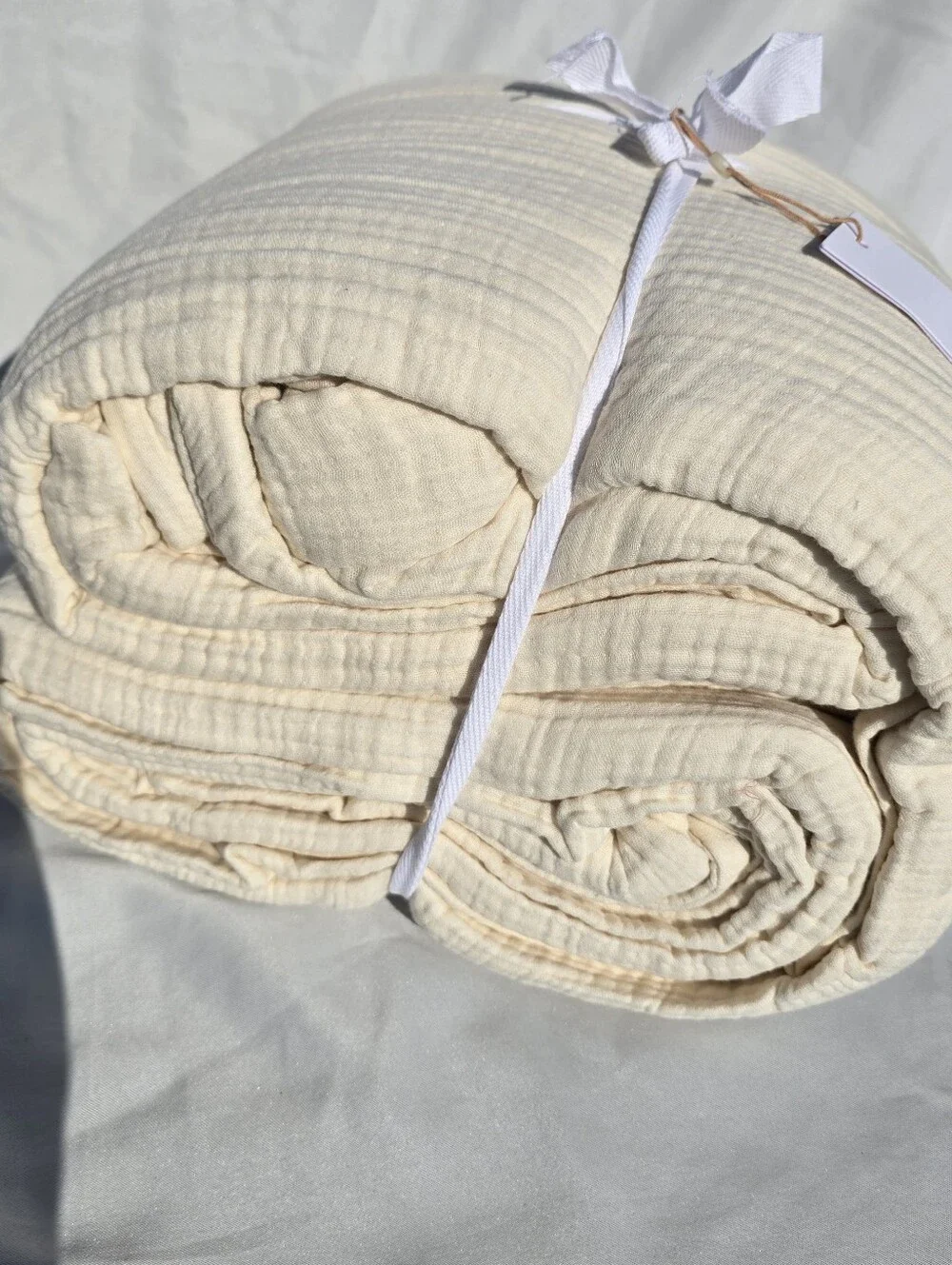 Quince Organic Cotton Airy Gauze DUVET COVER SET King/Cal King Undyed 2 Shams